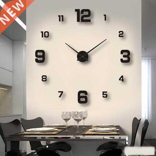 Mini Home Wall Clock 3D DIY Acrylic Mirror Stickers For Home