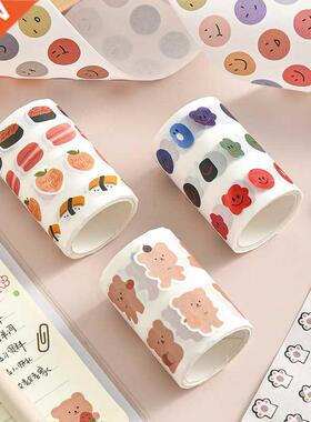 Kawaii Expression Bear Washi Tape Decorative Adhesive Dot Ma