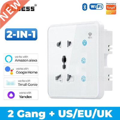 AUBESS Wifi Wall Touch Switches With Normal US EU Socket