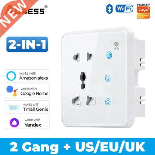 AUBESS Wifi Wall Touch Switches With Normal US EU Socket