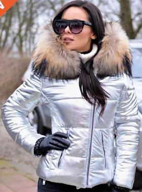 Oto o e invierno, nueva ropa acolchada de algodón para muje