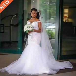 African White Bridal Gowns Mermaid Wedding Dresses For Woman