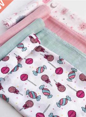 120cm*110cm 2 Layer Muslin Blanket Gauze Bamboo Baby Swaddle