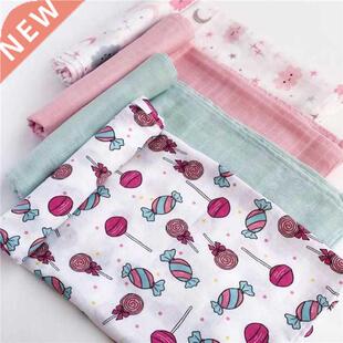120cm*110cm 2 Layer Muslin Blanket Gauze Bamboo Baby Swaddle