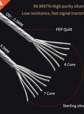 Pure Silver Audio Line Machine Inner Cable  Speaker Headp