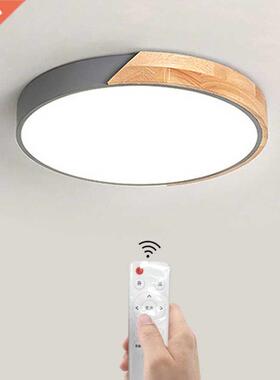 Black White Modern Led Wood Ceiling Lamp Dimmable 220v 18w N