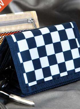 Men Fashion Wallets Fabric Short Purses Wallet Cards ID Hol