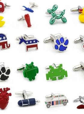 Men's Shirt Cufflinks 28 Novel Designs Option Quality Brass