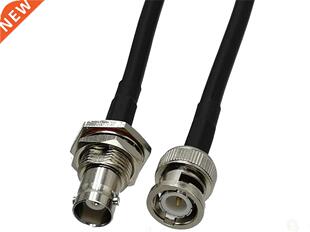 1pcs RG58 BNC Male Plug to BNC Female Jack Bulkhead Nut RF C