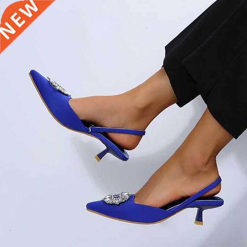 Women's Mid Heel Shoes 2022 Summer New Women's rand Luxury