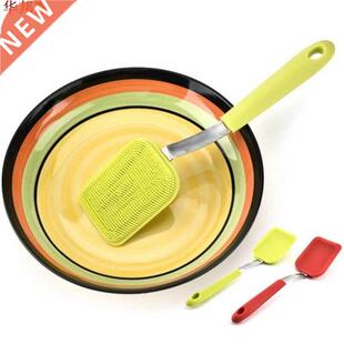 Silicone longue poignée casserole Pot brosse plat bol lavag