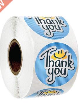 100-500pcs Thank You Sticker With Smiley Face For Scarpbooki