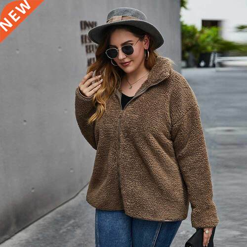 Xl-4xl -size thick fleece autumn/winter coat大码秋冬外套