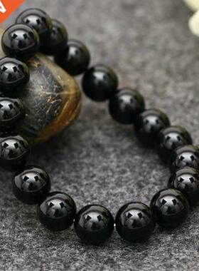 Natural Black Tourmaline Bracelet 6 8 10 12mm Stone Beads Br