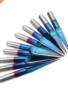 10pcs .175mm Blue Coating PCB D Milling Cutter 10/15/20/25