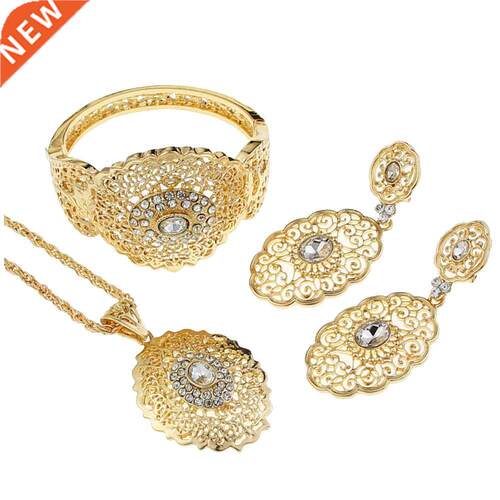Sunspcems Algera Morocco Weddng Jewelry Set Gold Color Dr