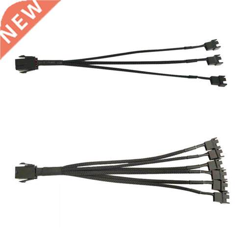 27cm Computer Cooler Cooling Fan Splitter 6 PIN to 3x4PIN/6x