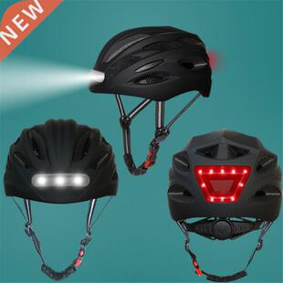 Bicycle Helmet with Light USB Rechgeable Integrally-molded