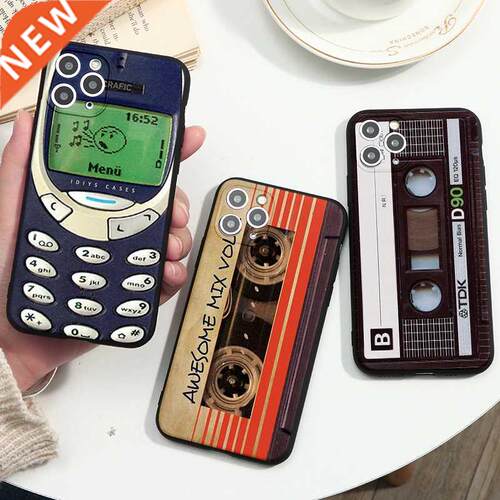 Vintage Cassette Tape Retro Style Soft Silicone Case For iPh
