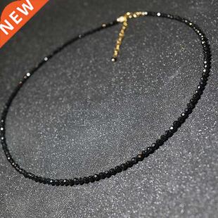 Fashion Brand Simple Black Beads Short Necklace Female Jewel