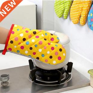 Thickened Kitchen Gloves Microwave Oven Mitts Cotton Insulat