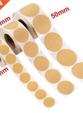 100/500Pcs Kraft Paper Stickers Round Blank Labels For Handm