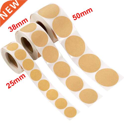 100/500Pcs Kraft Paper Stickers Round Blank Labels For Handm