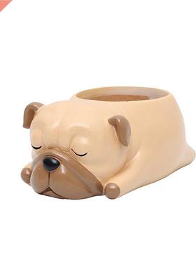Dog Flowerpot Resin Succulent Planter Decorative Flower Pot