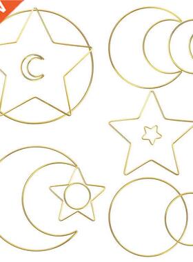 12Pcs Gold Dre Catcher Metal Rings, 4 Size Macre Hoops M