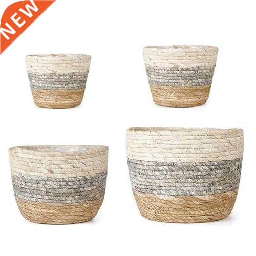 Nordic Handmade Seagrass Storage Basket Indoor Outdoor Flowe