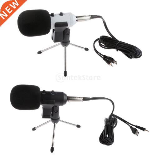 USB Studio Condenser Recording Microphone Mic w Desktop For