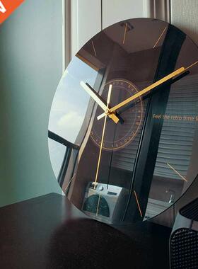 Luxury Silent Wall Clock Living Room Glass Clocks Wall Home