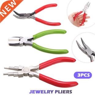 3pcs/set Jewelry Pliers Hand Tool Kit For Beading Round Wire