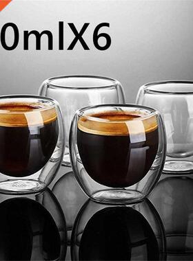 New Heat-resistant Double Wall Glass Cup Beer Espresso Coffe