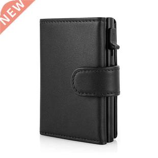 Card Holder Wallet Slim Minimalist Pop Up Leather Men Walle