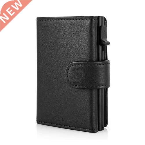 Card Holder Wallet Slim Minimalist Pop Up Leather Men Walle