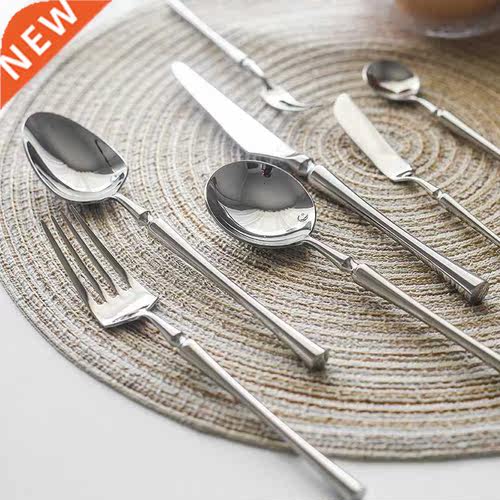 New Silver Cutlery Luxury 304 Stainless Steel Dinnerware Set