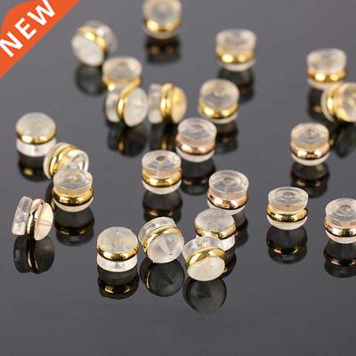20-40pcs Silicone Rubber Ear Back Stoppers Copper Ring Hambu