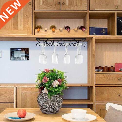 Wine Glass Holder Under Cabinet Stemware Metal for Bar