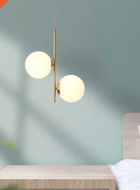 Modern simple Coppery Restaurant Pendant light luxury Bedsid