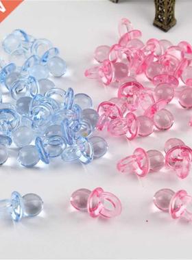 Blue / Pink Transparent Acrylic Mini Pacifier Baby Shower Ca