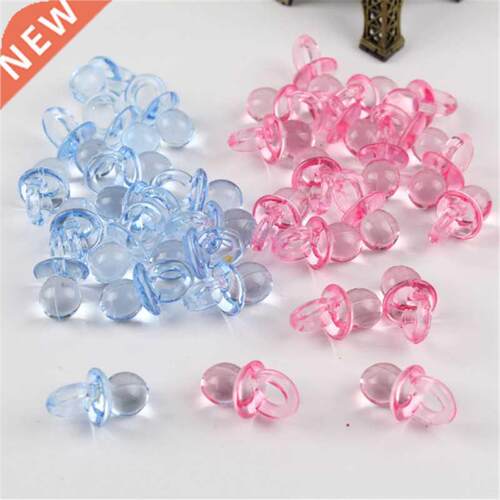 Blue / Pink Transparent Acrylic Mini Pacifier Baby Shower Ca