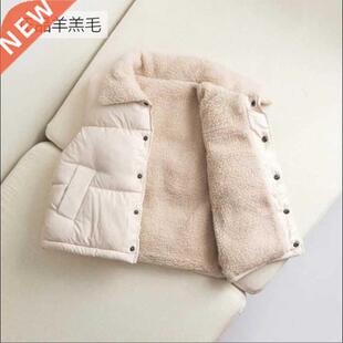 Autumn Winte New Boys Gils Sleeveless Hooded Vest Jacket C