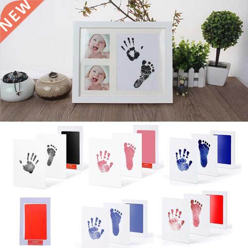 Bby Cre Non-Toxic Bby Photo frme DIY Hndprint Footprint