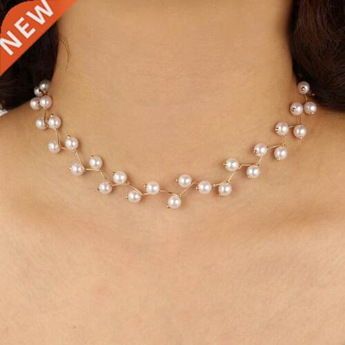 Fashion Women Necklace Choker Pearl Necklace Statement Ladie