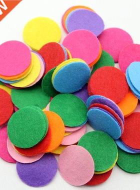 200pc 1/2/3/4CM Nonwoven Felt Fabric Round Felt Patch