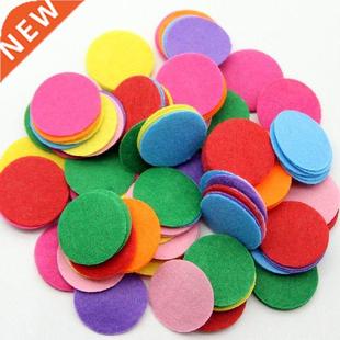 200pc 1/2/3/4CM Nonwoven Felt Fabric Round Felt Patch