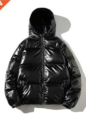 Winter Solid Color Parka Men Thick Hooded Jacket 2022 New Wa