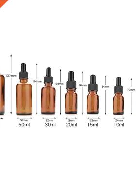 1pcs Amber Glass Liquid Reagent Pipette Bottle Eye Dropper f