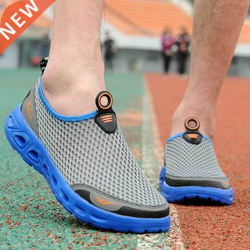 Summer Slip-on Mens Mesh Snekers Flts Plus Size Shoes Men